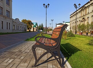 bench in the summer city