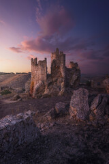 Fototapeta premium Dusk at the old abandoned castle