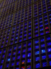 Blue windows in the night 