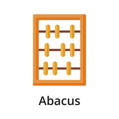 Abacus flat vector illustration. Single object. Icon for design on white background