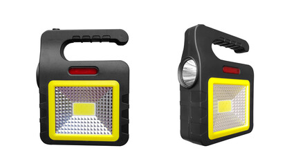 Flashlight photos, White background, Isolated background.