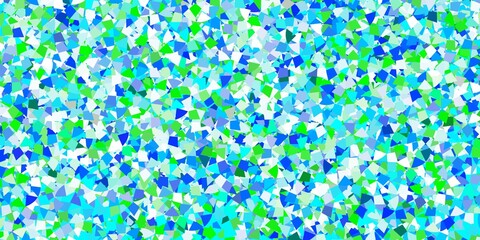 Light blue vector background with triangles.