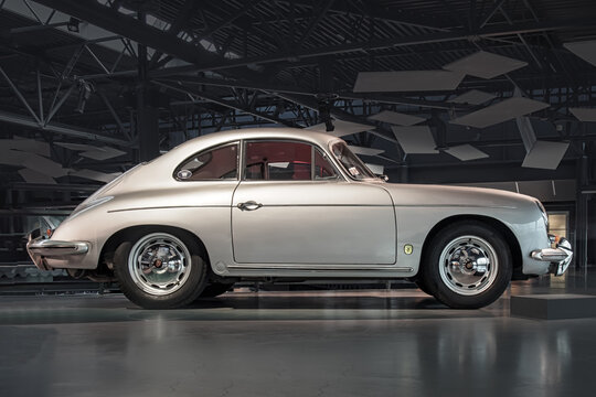 RIGA, LATVIA-APRIL 18, 2018: 1961 Porsche 356 B in the Riga Motor Museum.