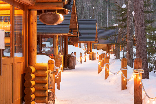 Furano, Hokkaido, Japan Winter Cabins