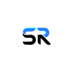 sr letter logo. sr vector logo