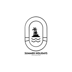 Summer logo design. Season vocation, weekend, holiday logo.