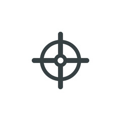 Obraz premium Black and white isolated illustration of location icon