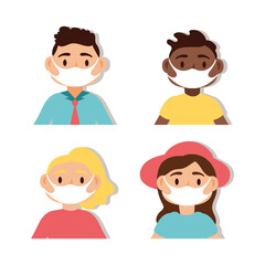 group of people wearing medical masks