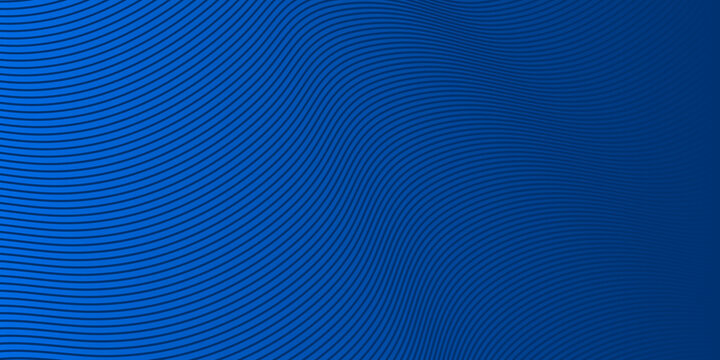Simple modern blue curve wave lines abstract background