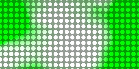 Light Green vector texture with circles.