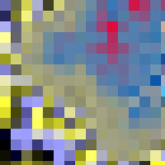 Colorful red blue squares, sparkling abstract background with squares