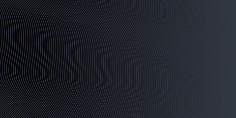 Simple black curve wavy lines abstract presentation background