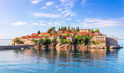 Obraz premium Beautiful Sveti Stefan islet, Budva region, Montenegro