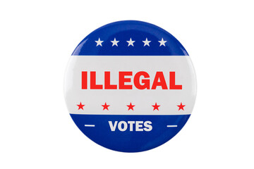 illegal votes isolated on white background to simulate the 2020 presidential election.