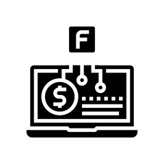 smm service business glyph icon vector. smm service business sign. isolated contour symbol black illustration