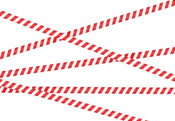 Red and white tape. vector illustration