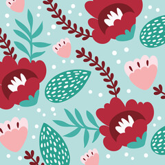 pattern of flowers garden background
