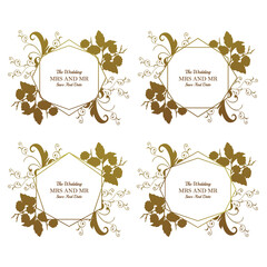 Floral frame wedding collections