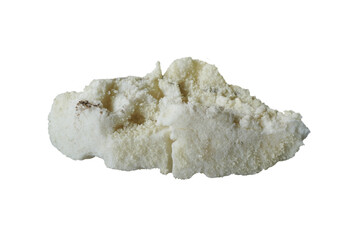 Scrap of piece of Polyurethane foam (PU foam) isolated on white background.