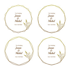 Floral frame wedding collections