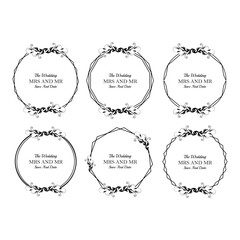 Floral frame wedding collections
