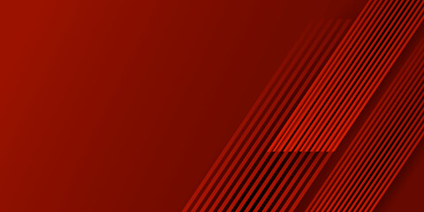 Abstract red 3D vector background with stripes 