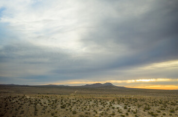 clouds over the field