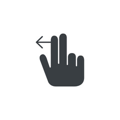 Black and white isolated illustration of touch gesture icon