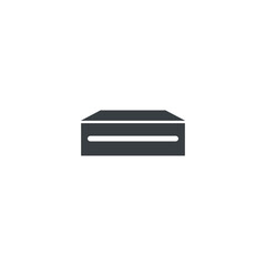 Black and white isolated illustration of usb flash drive icon
