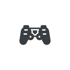 Black and white isolated illustration of video controller icon