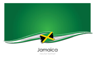 Jamaica Flag with colored hand drawn lines in Vector Format