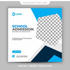 School Academy Banner mockup template