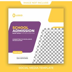 Bright School admission mockup template academy