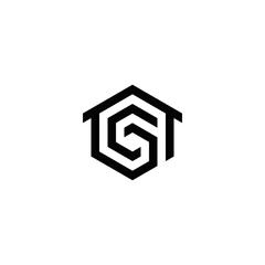 g c initial home logo design vector graphic idea creative