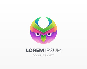 Colorful owl logo