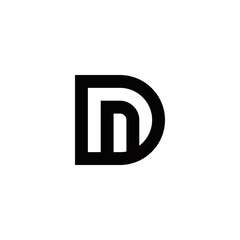 d n dn nd initial logo design vector graphic idea creative