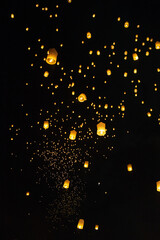 Loi Krathong Festival of Lights in Chiang Mai, Thailand 