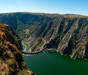 Panoramic from the Picon de Felipe Viewpoint. Arribes del Duero. Salamanca, Spain