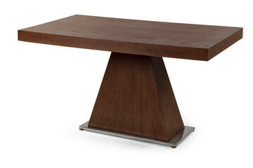 Single dining table on white background