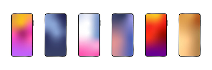 Liquid color background design. Fluid gradient shapes composition. Mobile application screen page backgrounds set with plastic effect. Modern vector template for brochure, leaflet,flyer,cover,catalog.