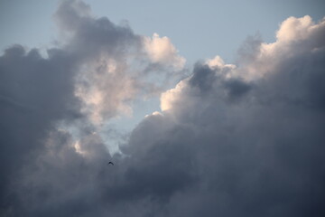 Pictures painted in the sky by clouds and the sun.