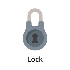 Lock flat vector illustration. Single object. Icon for design on white background
