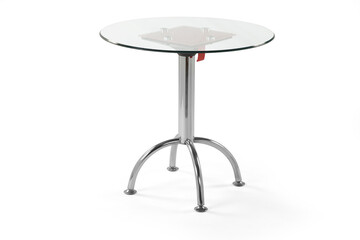 Single dining table on white background
