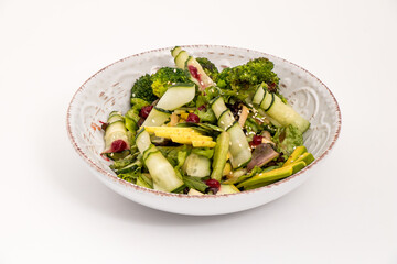 fresh avocado and vegetable salad: