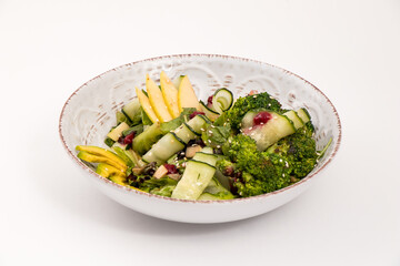 fresh avocado and vegetable salad: