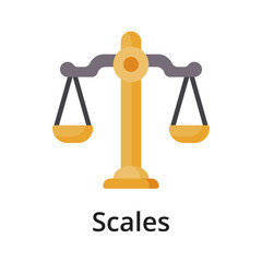 Scales flat vector illustration. Single object. Icon for design on white background