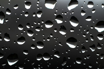 Rain drops in the window, macro