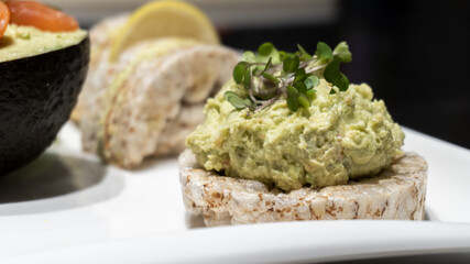 Healthy Eating - Crispy Rye Bread and Avocado