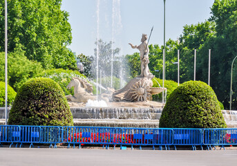 Fountain of Neptune in Madrid, Spain