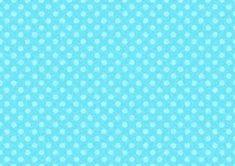 フェルト生地に描かれた青色の水玉模様の背景イラスト